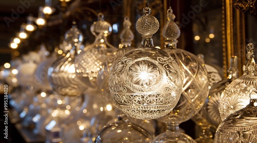 Wallpaper Mural Vintage glass ornaments intricate patterns and detailed craftsmanship displayed in a classic setting Torontodigital.ca