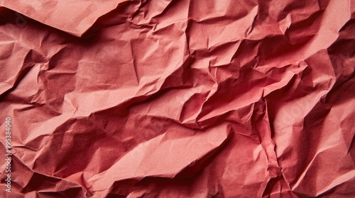Wallpaper Mural Crumpled red paper texture featuring a blank backdrop with visible creases Torontodigital.ca
