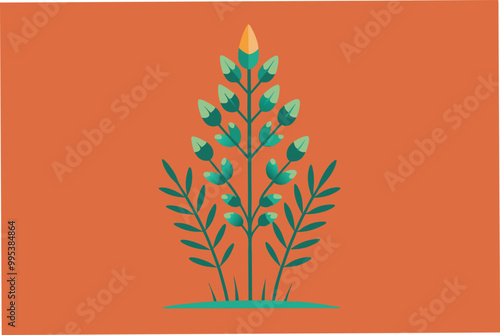 Water Milfoil plant vector art illustration  photo