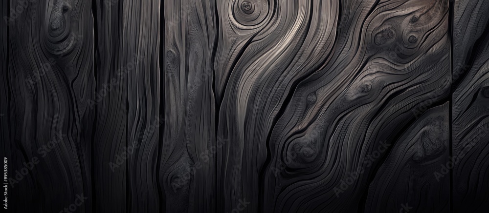Fototapeta premium Dark Natural Wooden Board Background For Graphic Design