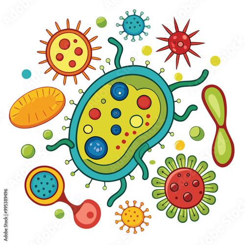 Bacteria vector illustration