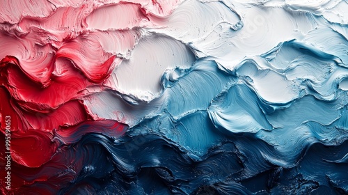 Wallpaper Mural Artistic abstract background in blue, red, and white Torontodigital.ca