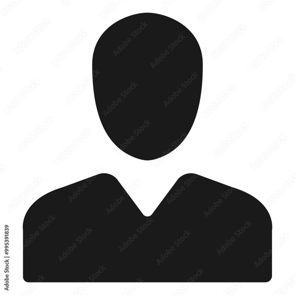 Profile vector black flat icon. Profile vector black flat icon.