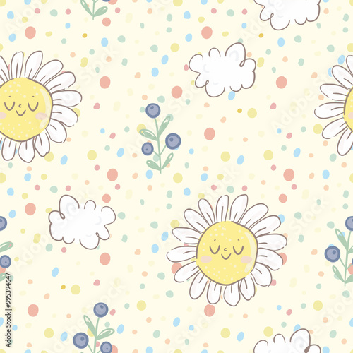 seamless background with flowers