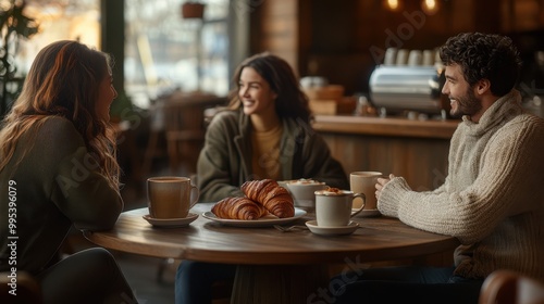 The Friends Enjoying Coffee