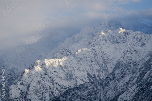 Wallpaper Mural Himalayas mountain range, Spectacular and Mesmerizing landscape, view of the mystical land of Kumaun, near Munsiyari, Pithoragarh, Uttarakhand, India. Background, cover, copy space, soft focus Torontodigital.ca