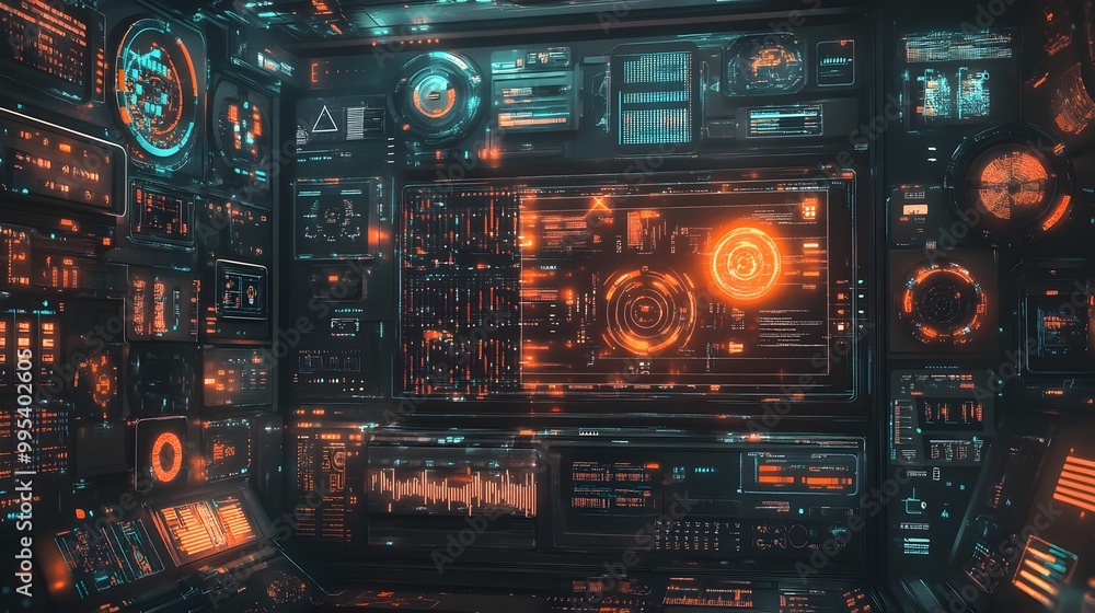 Abstract technological background with various technological ele. Abstract technological background with various technological ele.