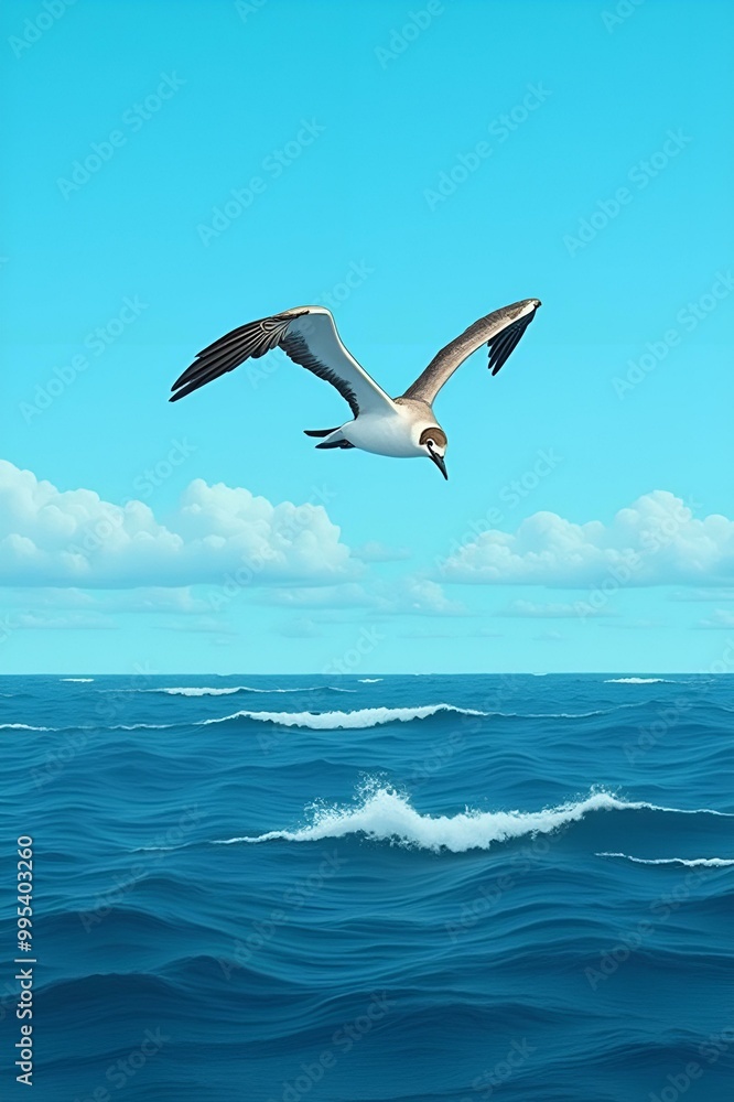 Fototapeta premium The bird and the sea 