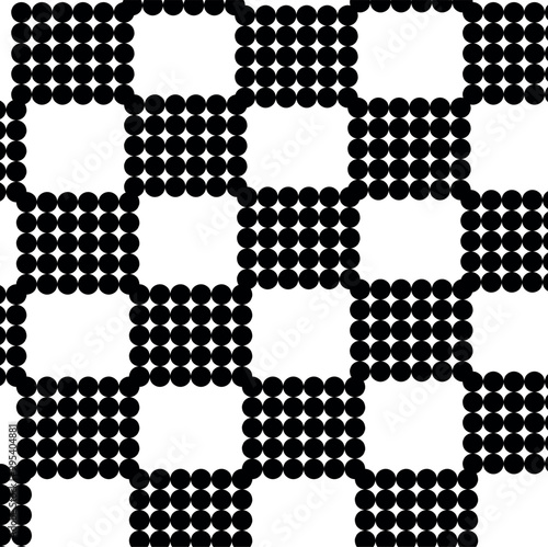 Geometric texture in the form of square figures consisting of dots.