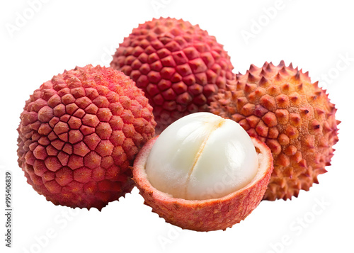 lychee isolated on transparent background photo