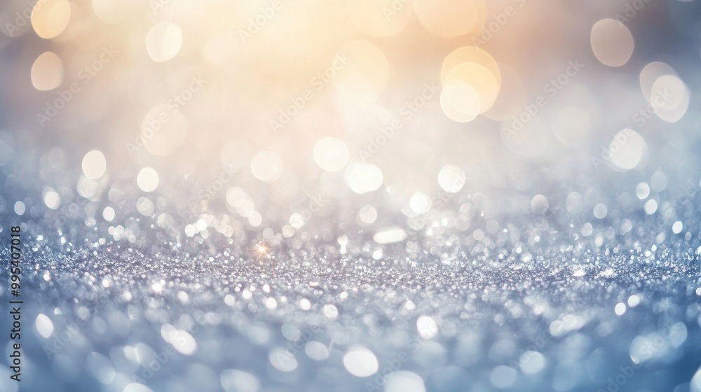 Sparkling Silver Glitter Bokeh Background, Abstract Festive Design Sparkling Silver Glitter Bokeh Background, Abstract Festive Design