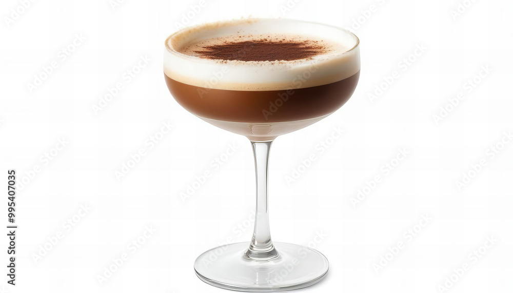 Coffee with Whipped Cream in a Cocktail Glass Coffee with Whipped Cream in a Cocktail Glass