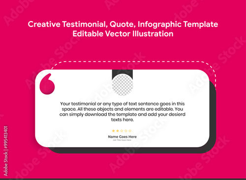 Creative Testimonial Editable Vector template, Empty speech bubbles, What our Clients Say, Quote, Review, Feedback, Infographic Template, Label, editable text box layout design, recommendation note