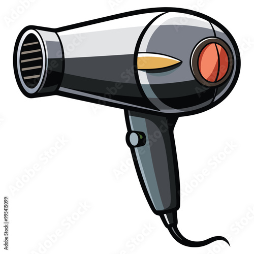 Hair dryer vector silhouette