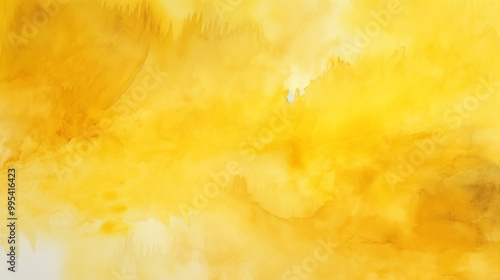 Wallpaper Mural Yellow watercolor background. Watercolor painting soft textured on wet white paper background. Hand painted orange and yellow watercolor background. Torontodigital.ca