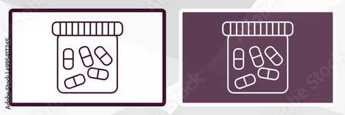 antibiotics outline icon. Linear vector from health and medical concept. Thin line white and black antibiotics icon isolated on white and dark background