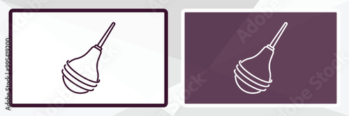 enema outline icon. Linear vector from health and medical concept. Thin line white and black enema icon isolated on white and dark background