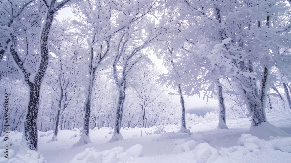 Trees covered in snow Trees covered in snow