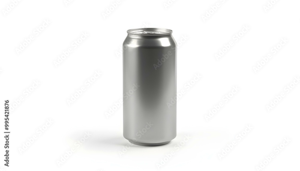 Blank tin aluminium drink can with copy space isolated on a white background Blank tin aluminium drink can with copy space isolated on a white background