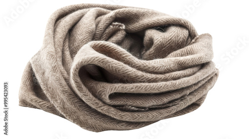 Wool fleece scarf isolated on transparent background, png
