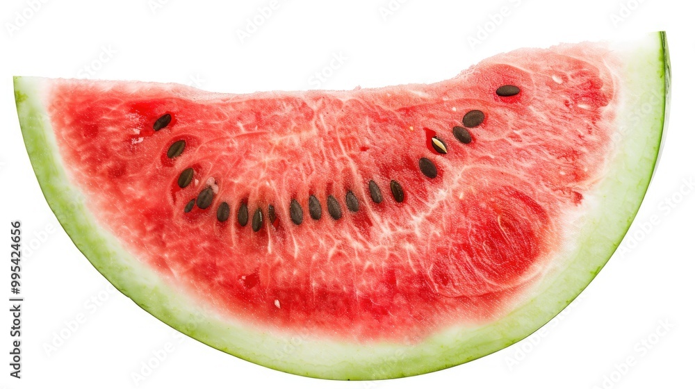 Watermelon slice on white background Summer tropical fruit Watermelon slice on white background Summer tropical fruit