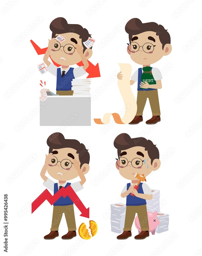 Business people stressed and worried with a lot of bill
Business people stressed and worried with a lot of bill