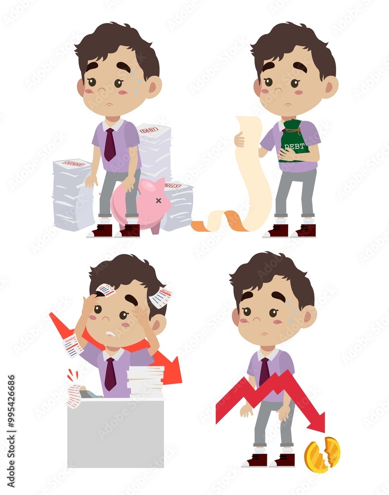 Business people stressed and worried with a lot of bill
Business people stressed and worried with a lot of bill