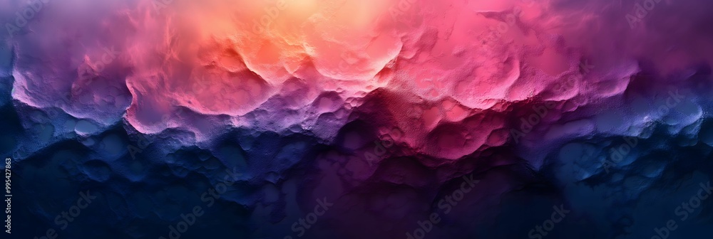 Obraz premium Dark Blue Purple Pink Grainy Gradient Background for Banner, Poster, Cover, or Header