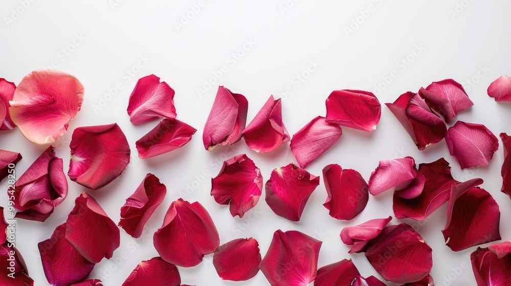 White background with rose petal border White background with rose petal border