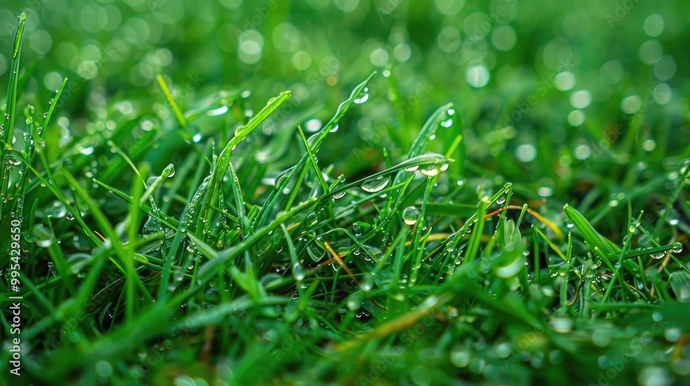 Water droplets on the grass post rain Water droplets on the grass post rain