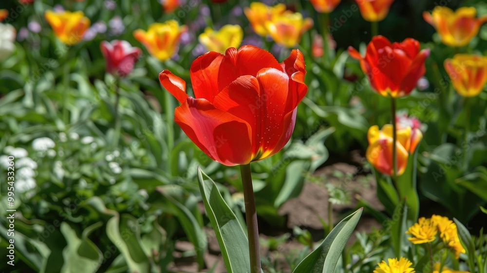 Tulip flower for postcard decoration and agriculture Tulip flower for postcard decoration and agriculture