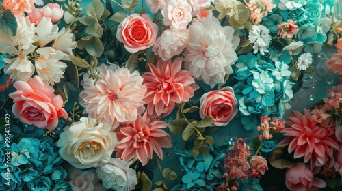 Wallpaper Mural Floral backdrop created with a color filter effect Torontodigital.ca