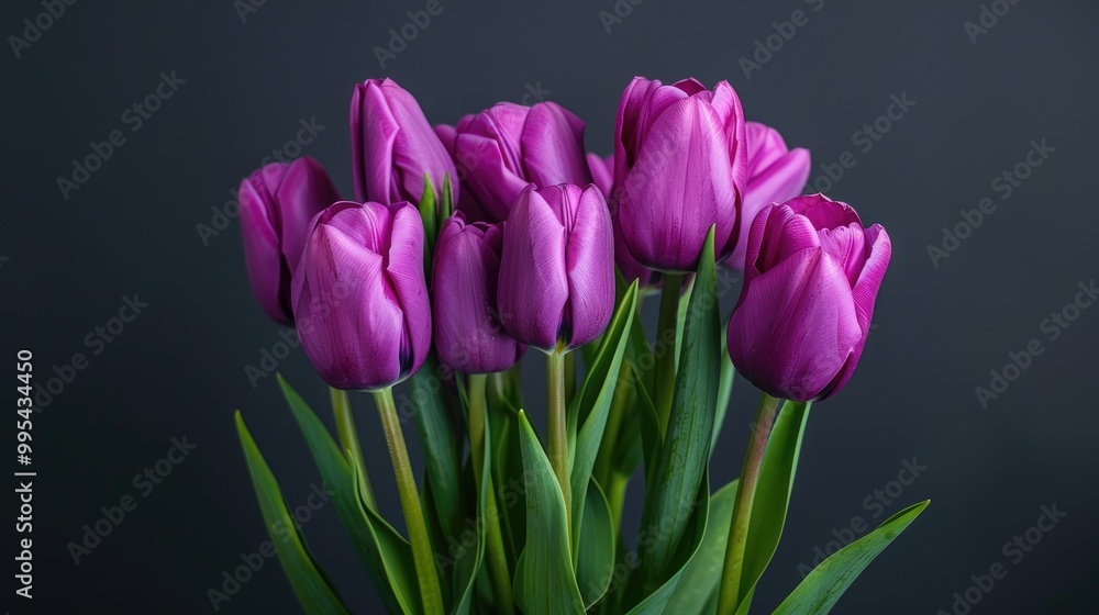 Versatile Purple Tulip Bouquet for Women s Day and Mother s Day Celebration with Copy Space Versatile Purple Tulip Bouquet for Women s Day and Mother s Day Celebration with Copy Space