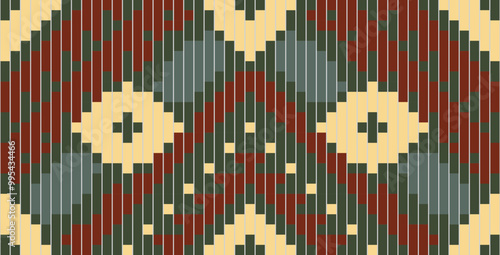 Sarong Traditional Indian Melodic Patternfolk Embroidery, Aztec Geometric Ornament Print. Design for Carpet, Wallpaper, Clothing, Wrapping, Fabric