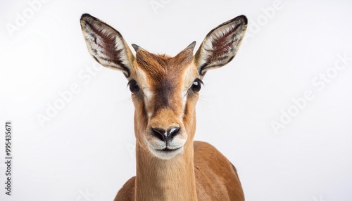 Antelope on white background. Isolated of Animal.