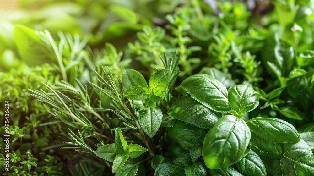 Fresh herbs in close up with blurred effect ideal for backgrounds Fresh herbs in close up with blurred effect ideal for backgrounds