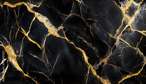 black marble with golden veins emperador marbel texture with high resolution the luxury of polished limestone background modern glossy portoro backdrop italian breccia granite slab ceramic tile photo