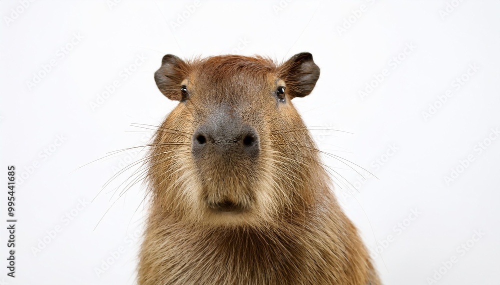 Capybara on white background. Isolated of Animal. Capybara on white background. Isolated of Animal.