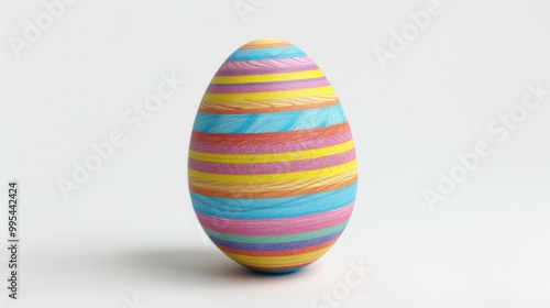 Easter egg on white background