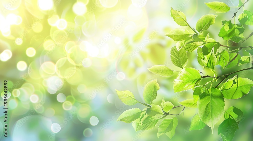 Fresh green leaves on a blurry spring backdrop Fresh green leaves on a blurry spring backdrop