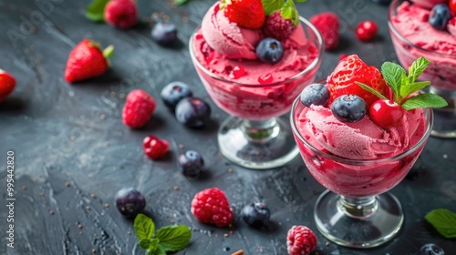 Frozen fruit based dessert photo