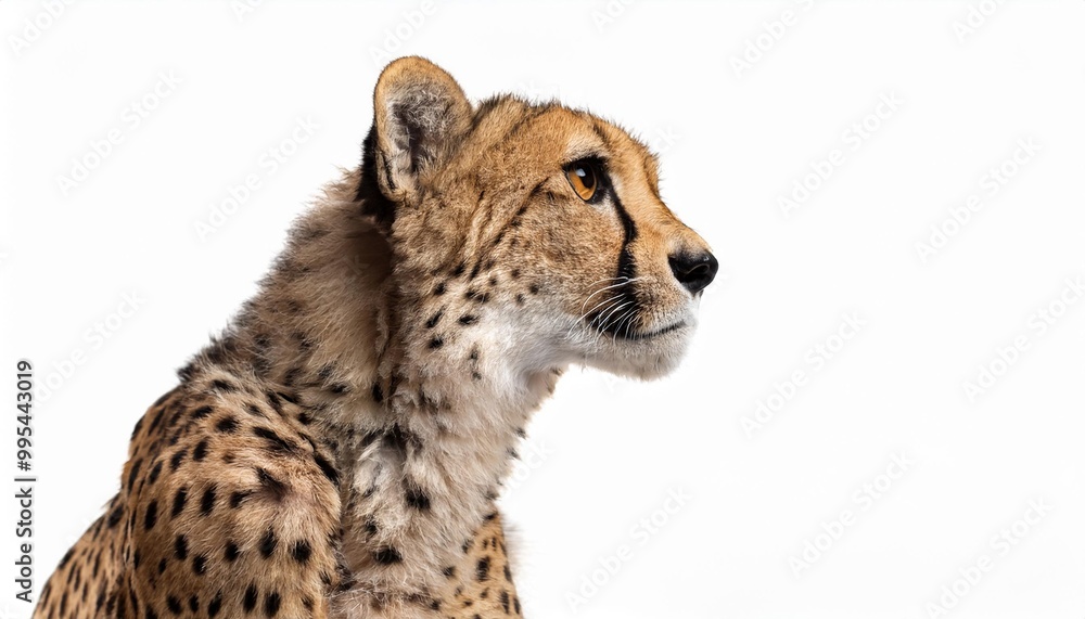 Cheetah on white background. Isolated of Animal. Cheetah on white background. Isolated of Animal.