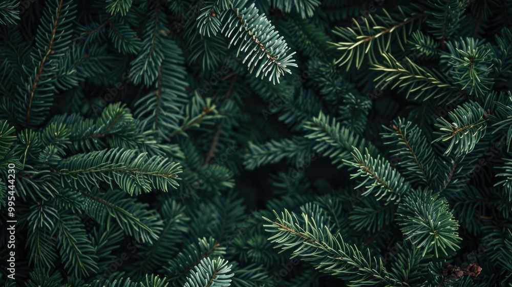Spruce and fir branches in natural setting Spruce and fir branches in natural setting
