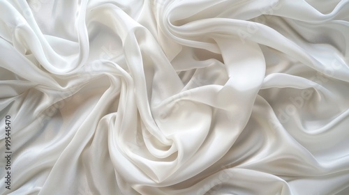 The white fabric s abstract background has curled and wrinkled