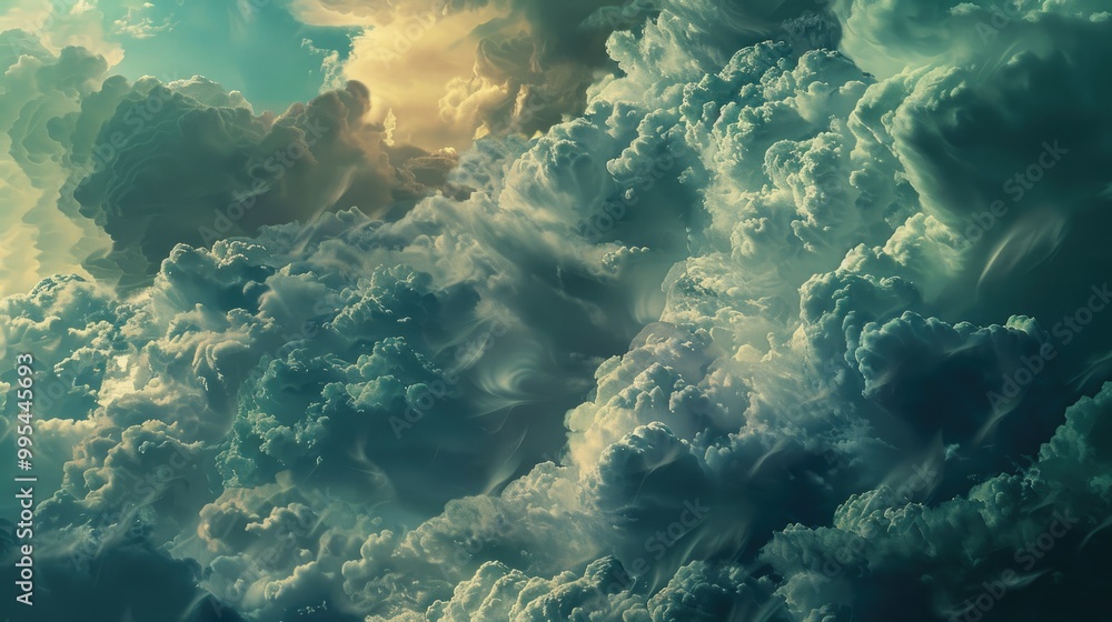 Fototapeta premium Storm clouds in the sky for postcards and banners