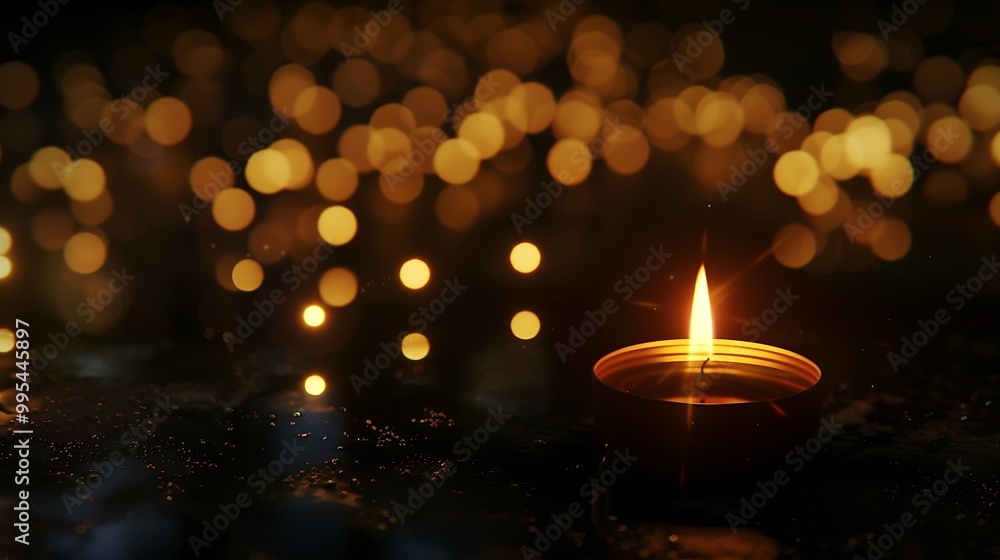 custom made wallpaper toronto digitalBurning candle with bokeh background