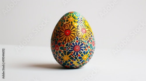 Easter egg on white background