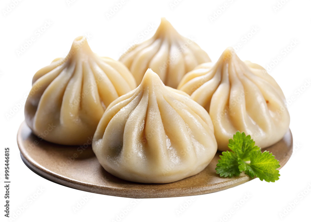 Steamy modak Dumpling on plate PNG Steamy modak Dumpling on plate PNG