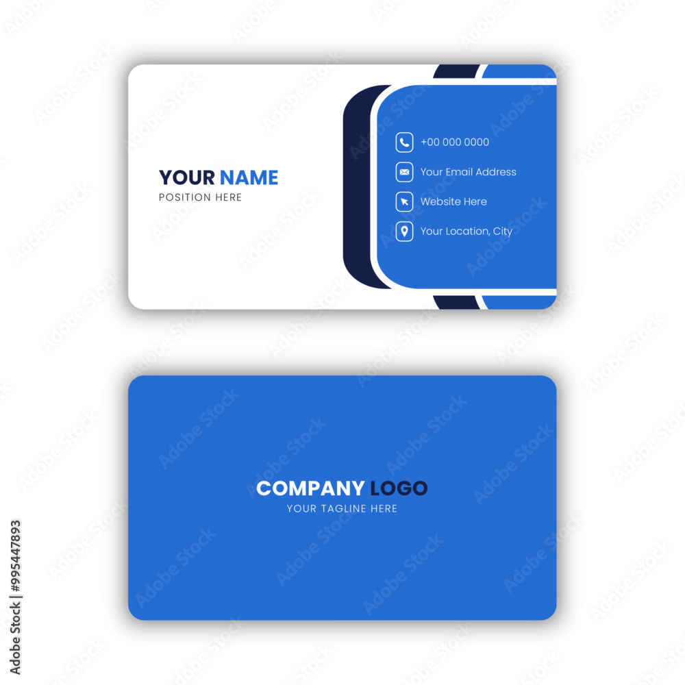 Minimalist Modern Business Card Design Template. Minimalist Modern Business Card Design Template.
