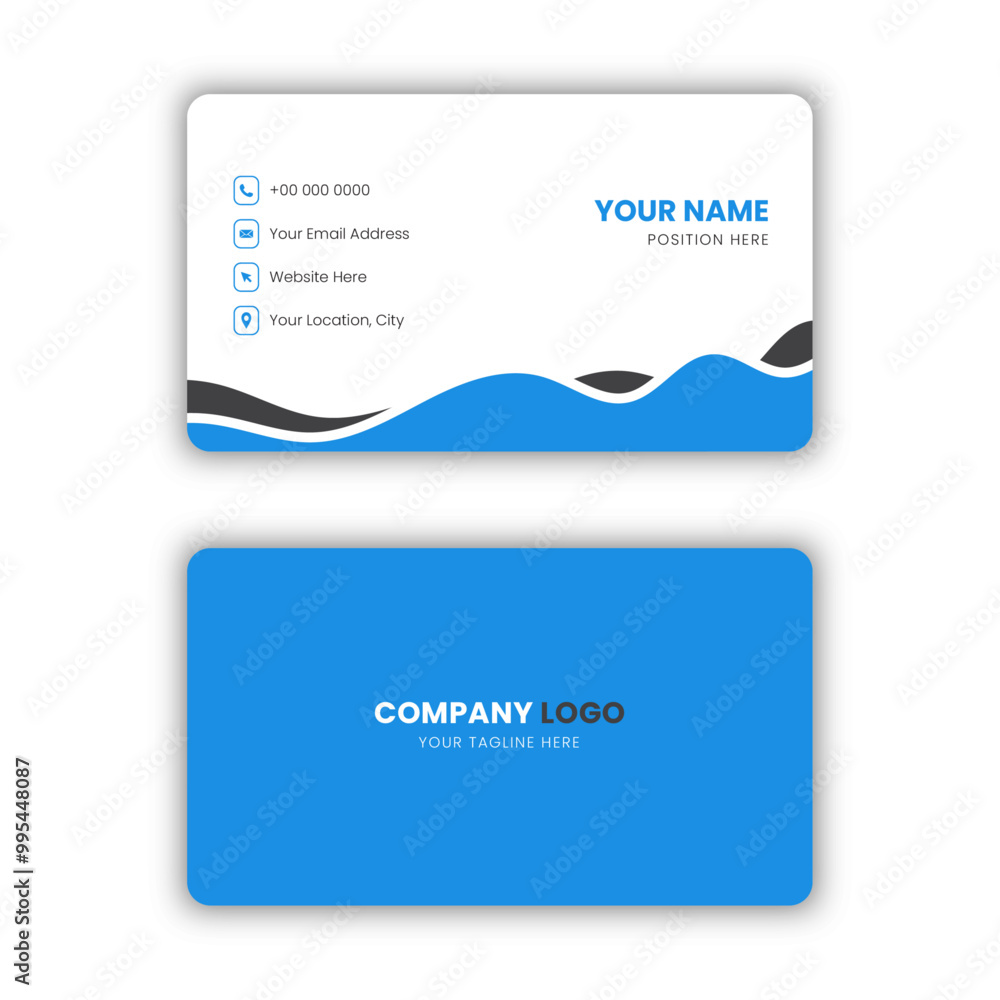 Minimalist Modern Business Card Design Template. Minimalist Modern Business Card Design Template.